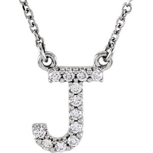 Jewels By Lux 14k White Gold Diamond-Cut Initial J Charm Jewels By Lux 14k White Gold Diamond-Cut Initial J Charm